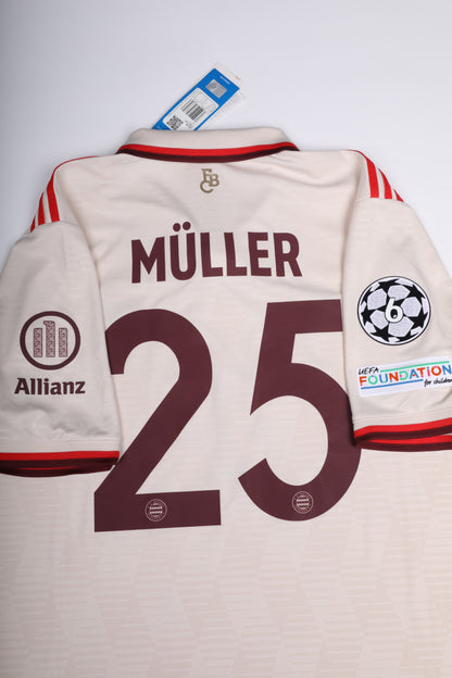 Bayern Munich 2024-25 Third Jersey Thomas Muller #25 UCL Kit - XL *BNWT*