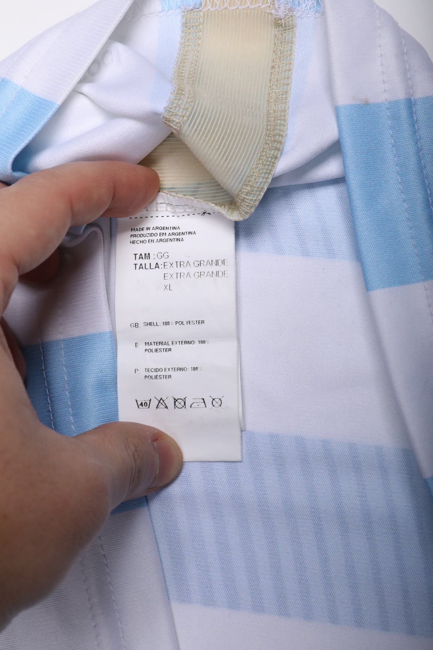 Argentina 2014 Home Jersey Lionel Messi #10 World Cup vs Netherlands Kit - (9/10) - XL