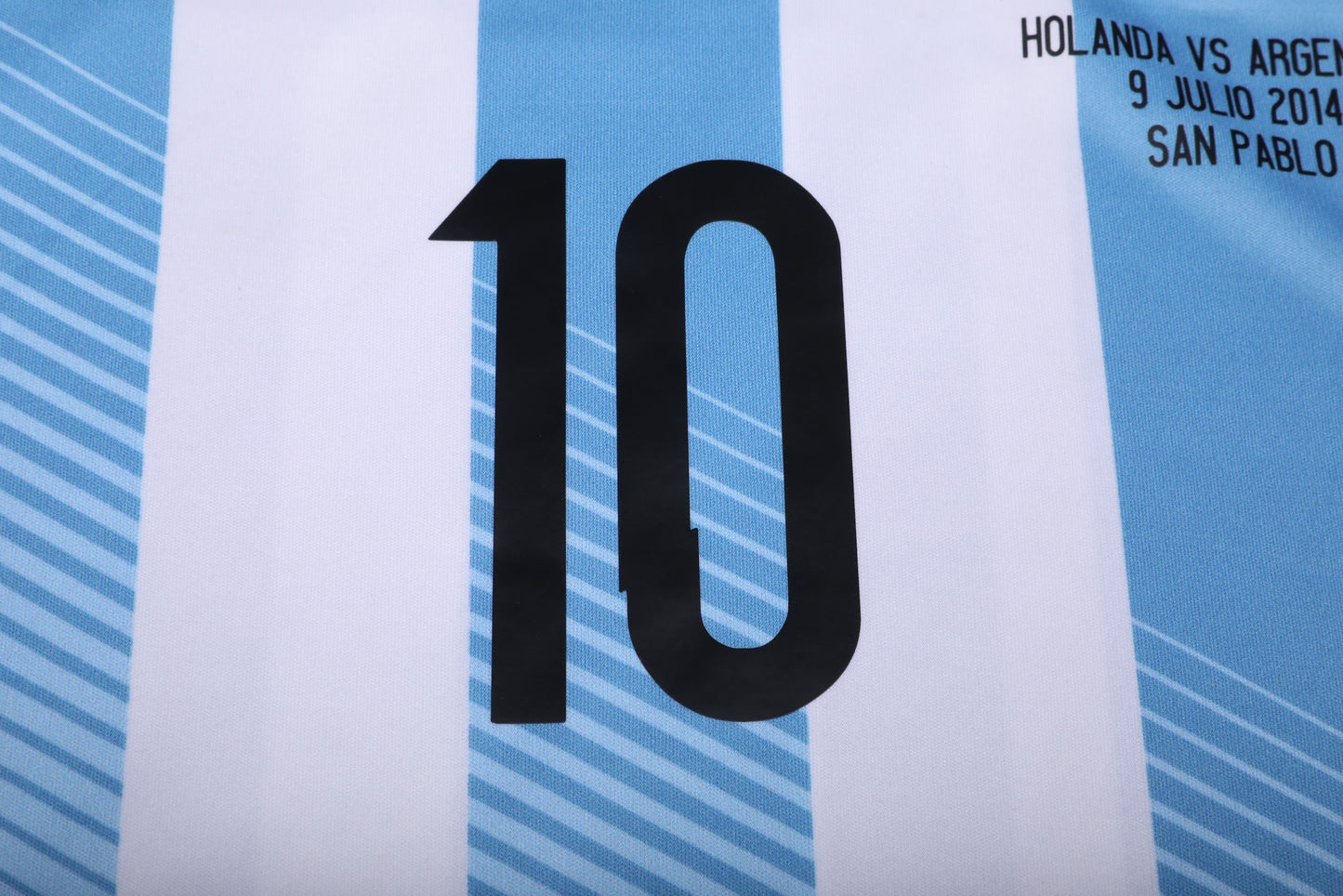 Argentina 2014 Home Jersey Lionel Messi #10 World Cup vs Netherlands Kit - (9/10) - XL