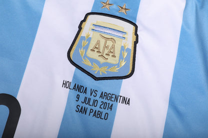 Argentina 2014 Home Jersey Lionel Messi #10 World Cup vs Netherlands Kit - (9/10) - XL