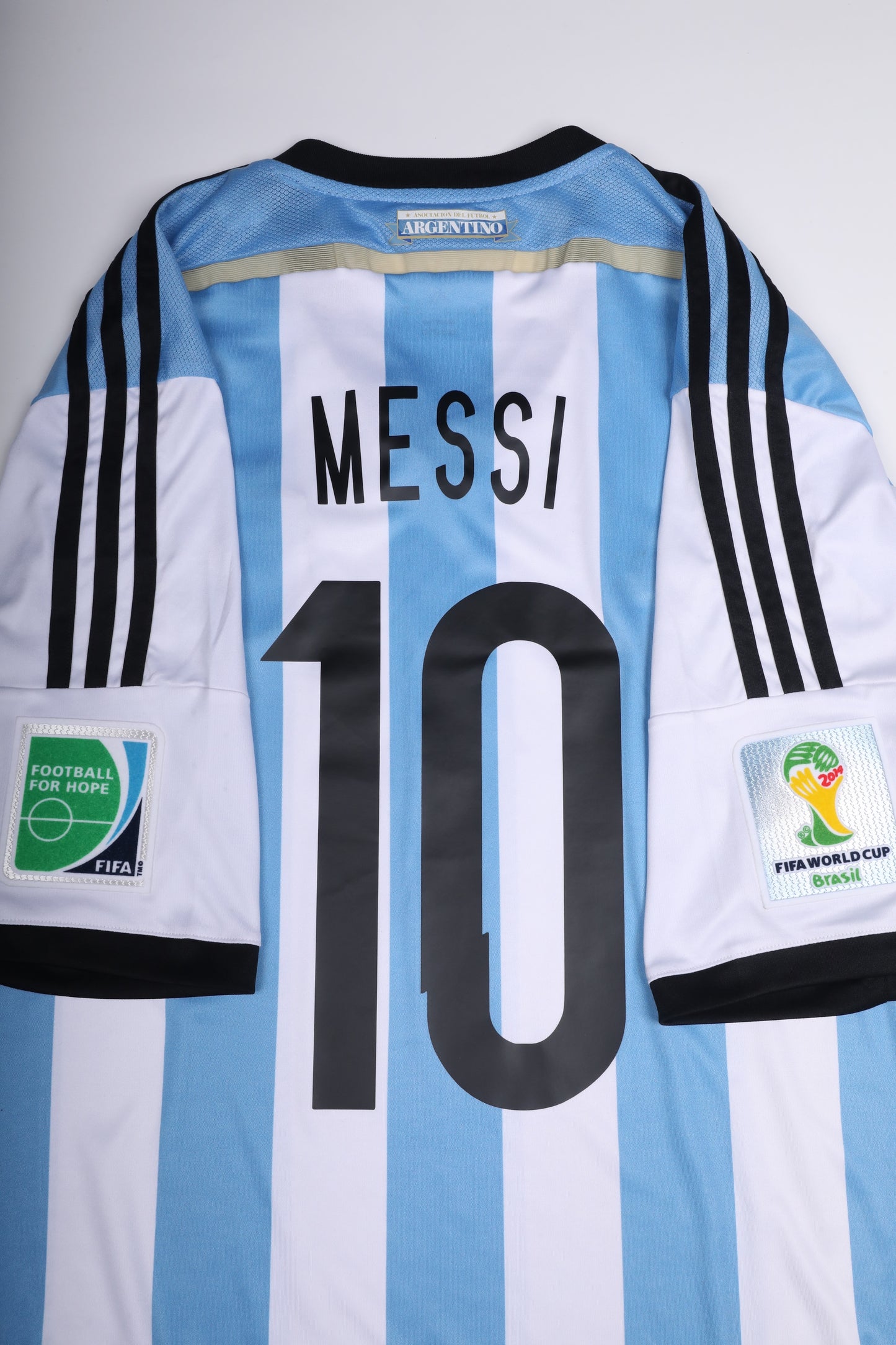 Argentina 2014 Home Jersey Lionel Messi #10 World Cup vs Netherlands Kit - (9/10) - XL
