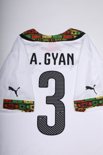 Ghana 2014-15 Home Jersey Asamoah Gyan #3 Kit - (9/10) - L