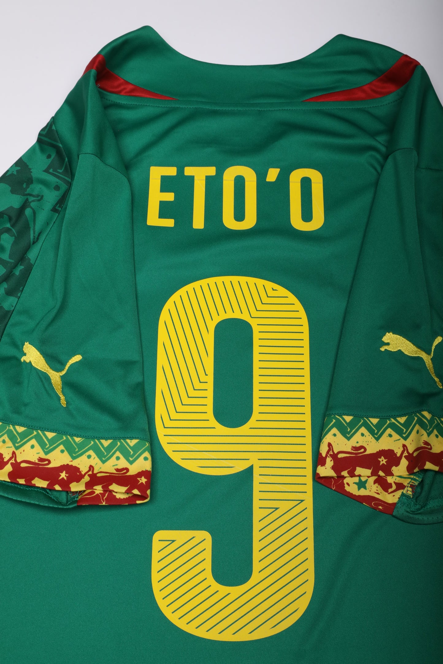 Cameroon 2014-15 Home Jersey Samuel Eto'o #9 Kit - (8.5/10) - L
