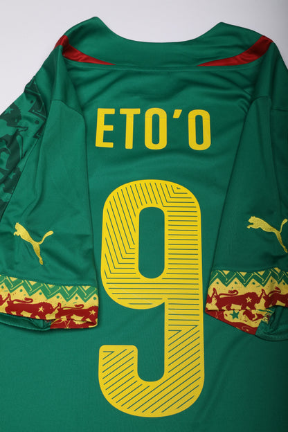 Cameroon 2014-15 Home Jersey Samuel Eto'o #9 Kit - (8.5/10) - L