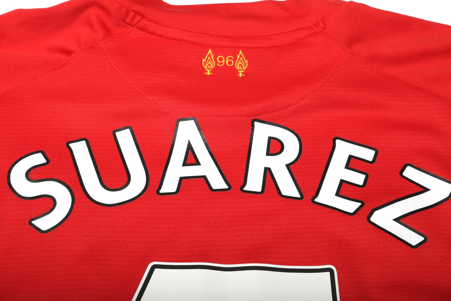 Liverpool FC 2013-14 Home Jersey Luis Suarez #7 L/S Kit - (9.8/10) - L