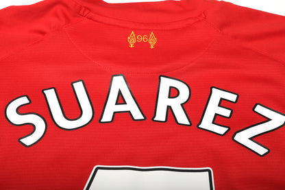 Liverpool FC 2013-14 Home Jersey Luis Suarez #7 L/S Kit - (9.8/10) - L