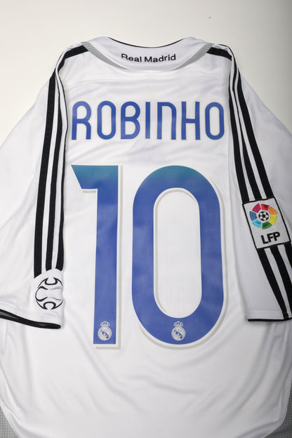 Real Madrid CF 2006-07 Home Jersey Robinho #10 Kit - (7.5/10) - L