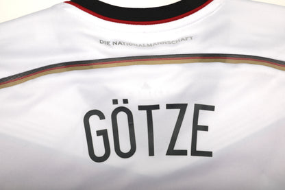 Germany 2014-15 Home Jersey Mario Gotze #19 2014 World Cup Kit - (9/10) - L