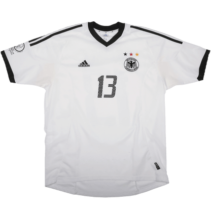 Germany 2002-04 Home Jersey Ballack #13 Kit - (6/10) - L