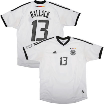 Germany 2002-04 Home Jersey Ballack #13 Kit - (6/10) - L