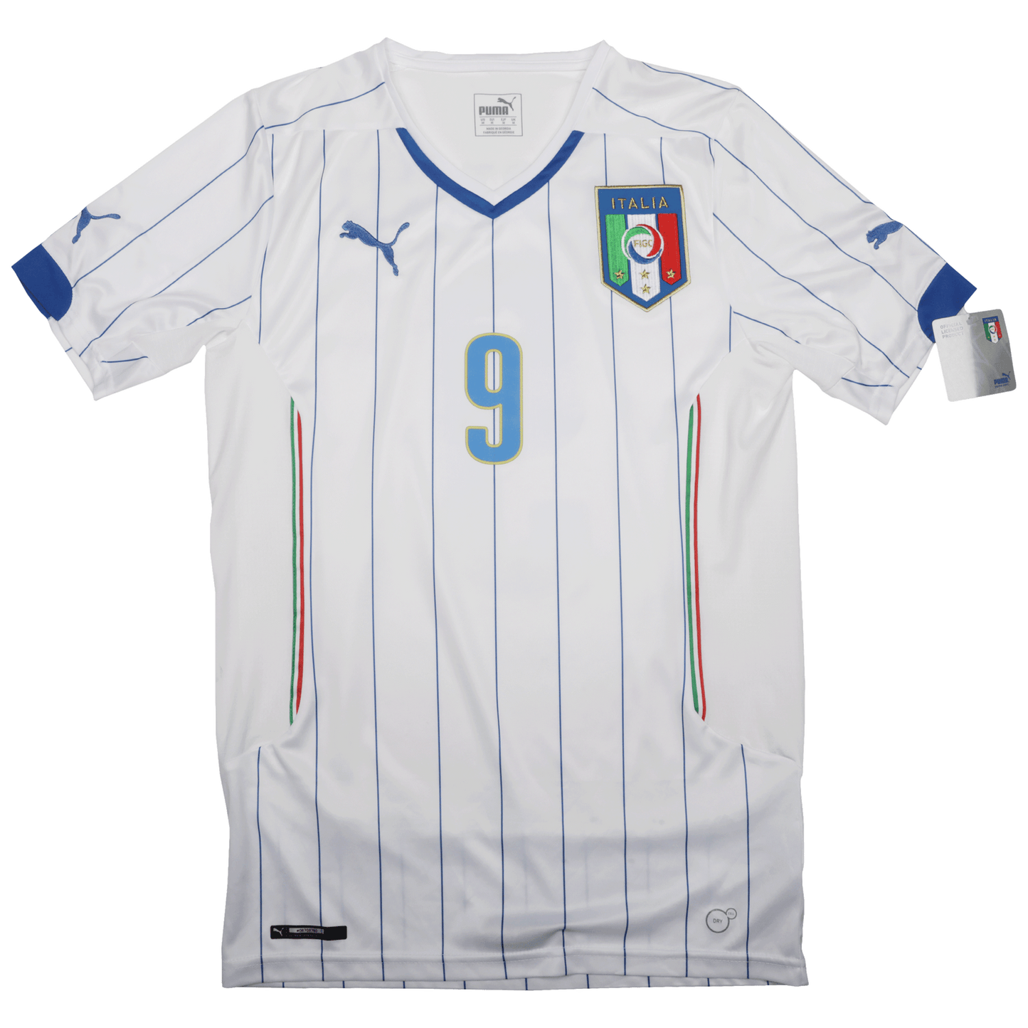 Italy FIGC 2014-15 Away Jersey Balotelli #9 Kit - M *BNWT*