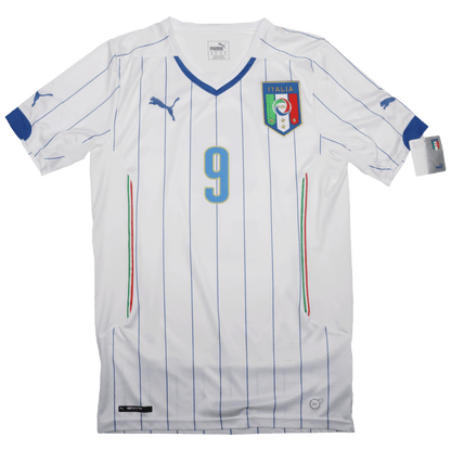 Italy FIGC 2014-15 Away Jersey Balotelli #9 Kit - M *BNWT*