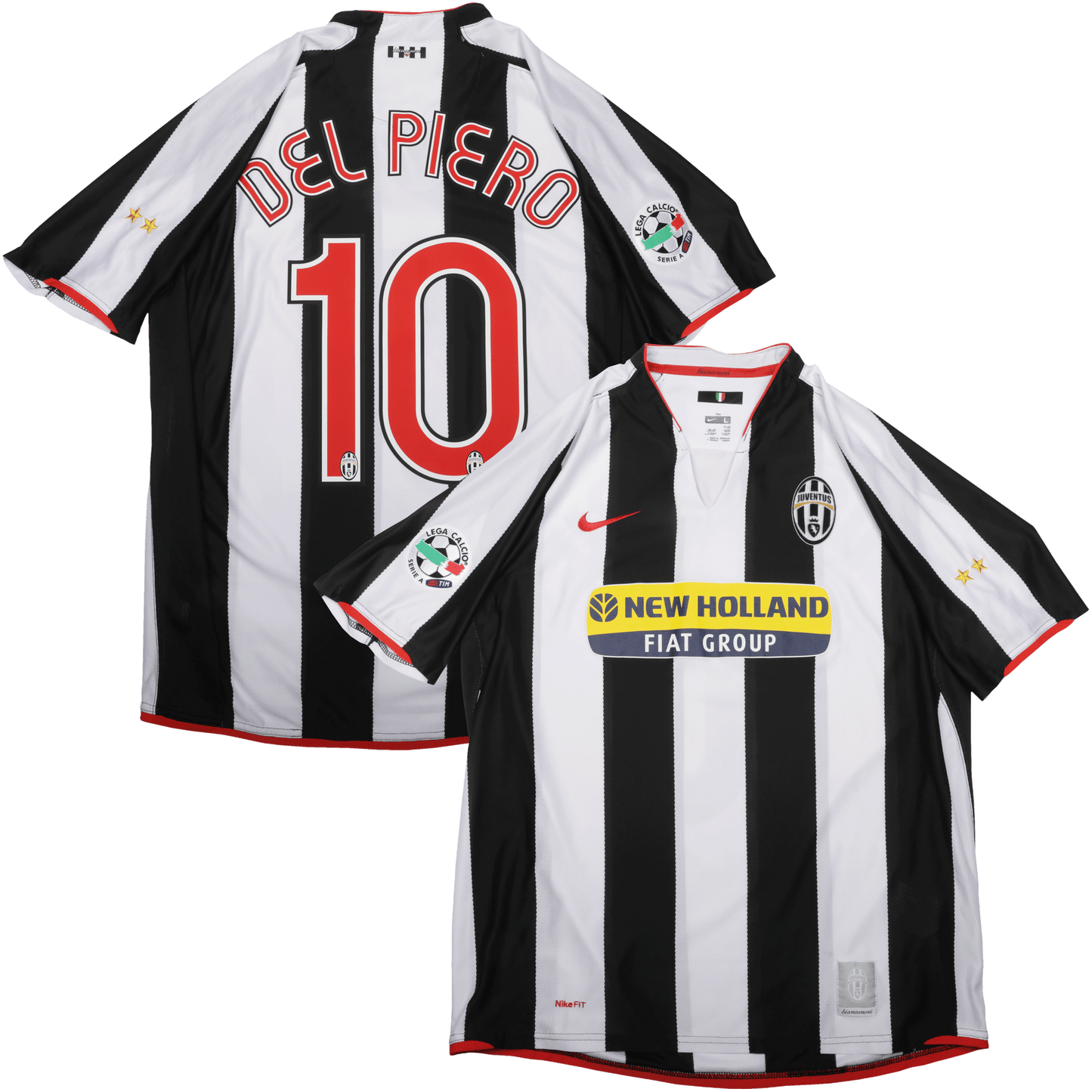 Juventus 2007-08 Home Jersey Del Piero #10 Kit - (9.5/10) - L