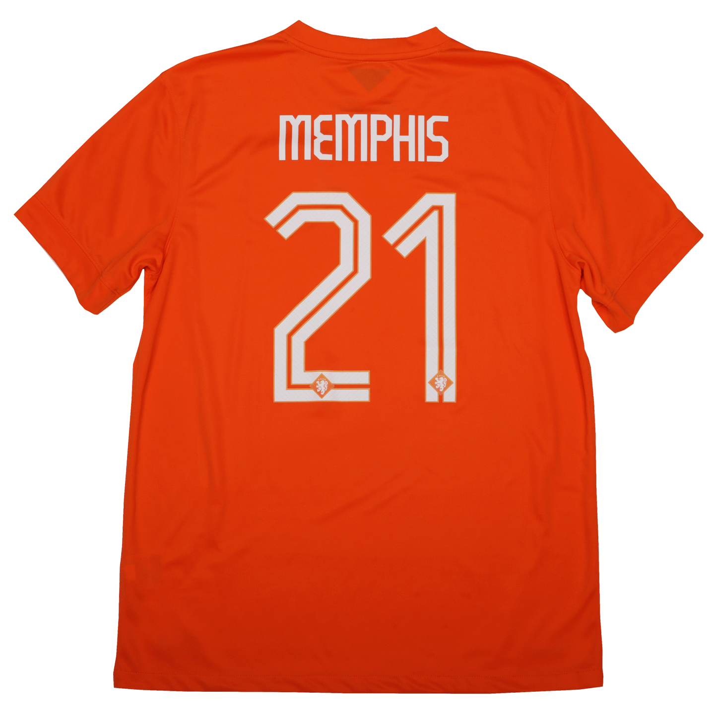 Netherlands 2014-15 Home Jersey Memphis Depay #21 Kit - (9.5/10) - L