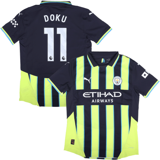 Manchester City 2024-25 Authentic Away Jeremy Doku #11 Kit - L *BNWT*