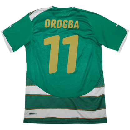 Ivory Coast 2010-11 Away Jersey Didier Drogba #11 Kit - (6/10) - M