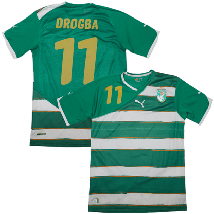 Ivory Coast 2010-11 Away Jersey Didier Drogba #11 Kit - (6/10) - M