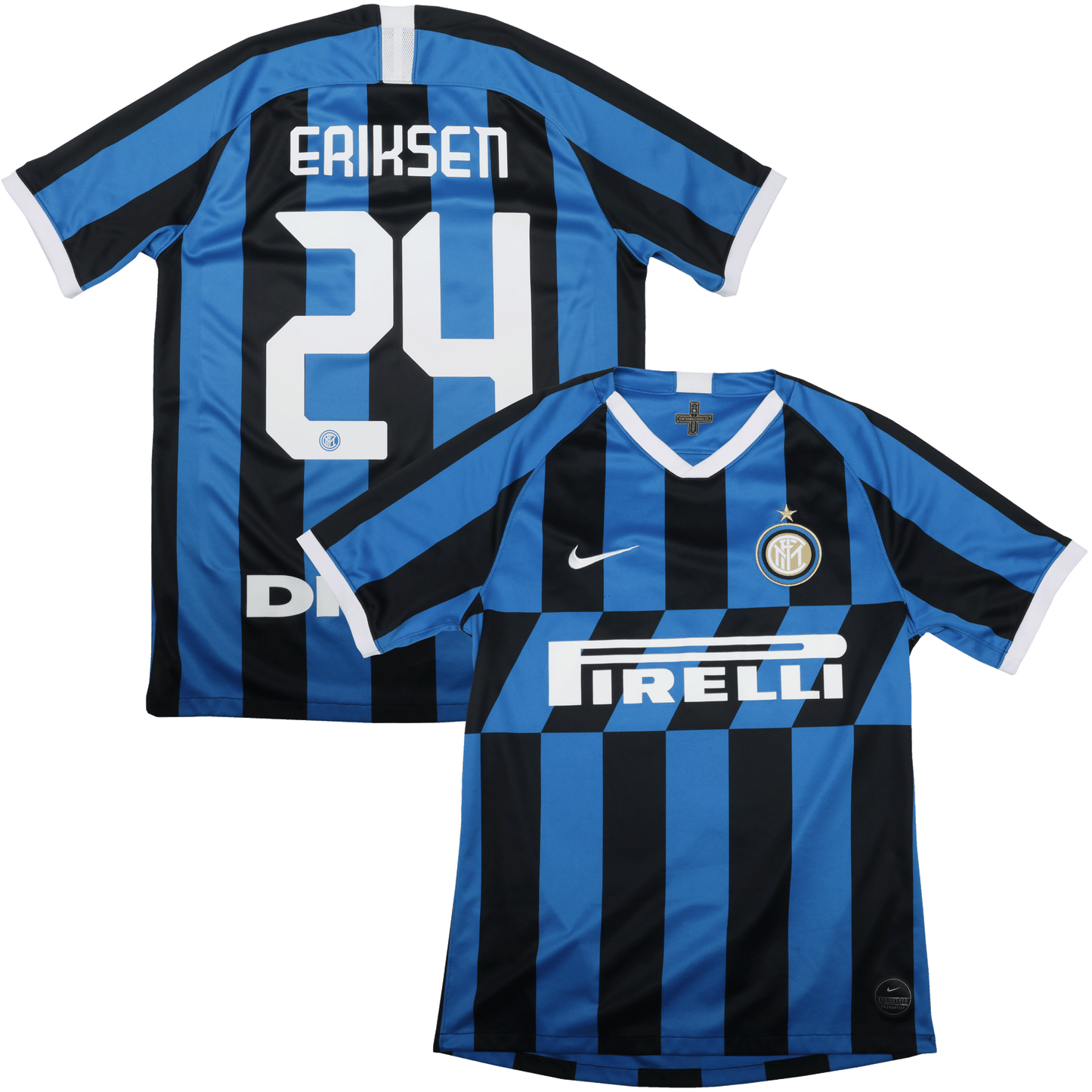 Inter Milan 2019-20 Home Jersey Eriksen #24 Kit - (8.5/10) - M