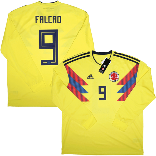 Colombia 2018 Home Jersey Radamel Falcao 9 L/S Kit - XL *BNWT*