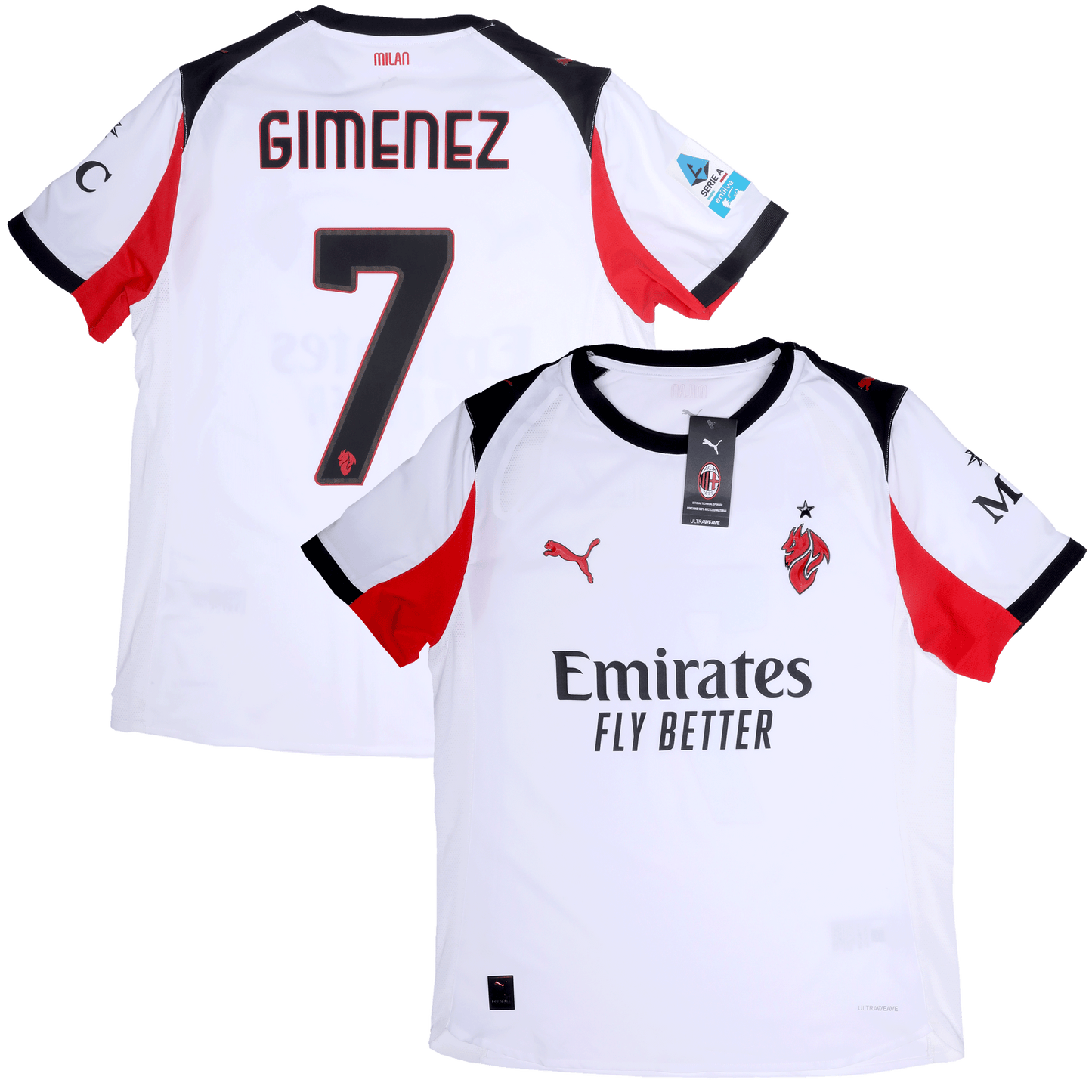 AC Milan 2025-26 Authentic Away Santiago Gimenez #7 Kit - L *BNWT*