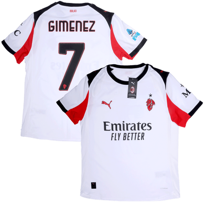 AC Milan 2025-26 Authentic Away Santiago Gimenez #7 Kit - L *BNWT*