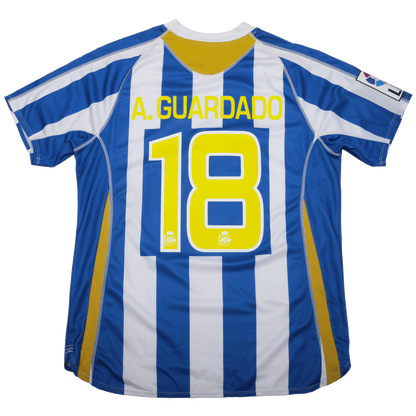 Real Club Deportivo La Coruna 2007-08 Home Jersey Andres Guardado #18 Kit - (7.5/10) - L