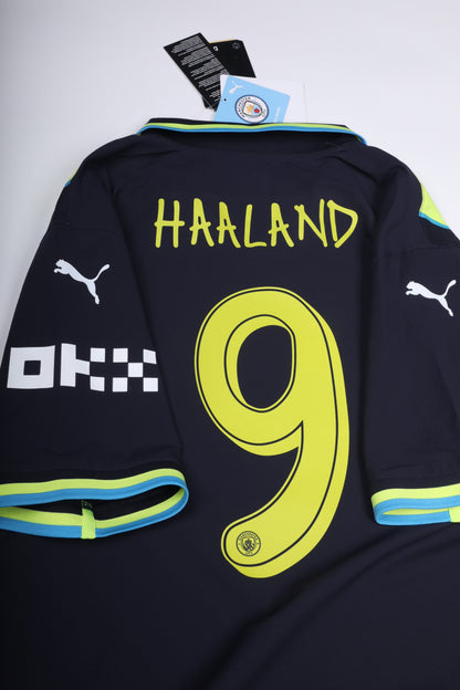 Manchester City 2024-25 Authentic Away Erling Haaland #9 Kit - L *BNWT*