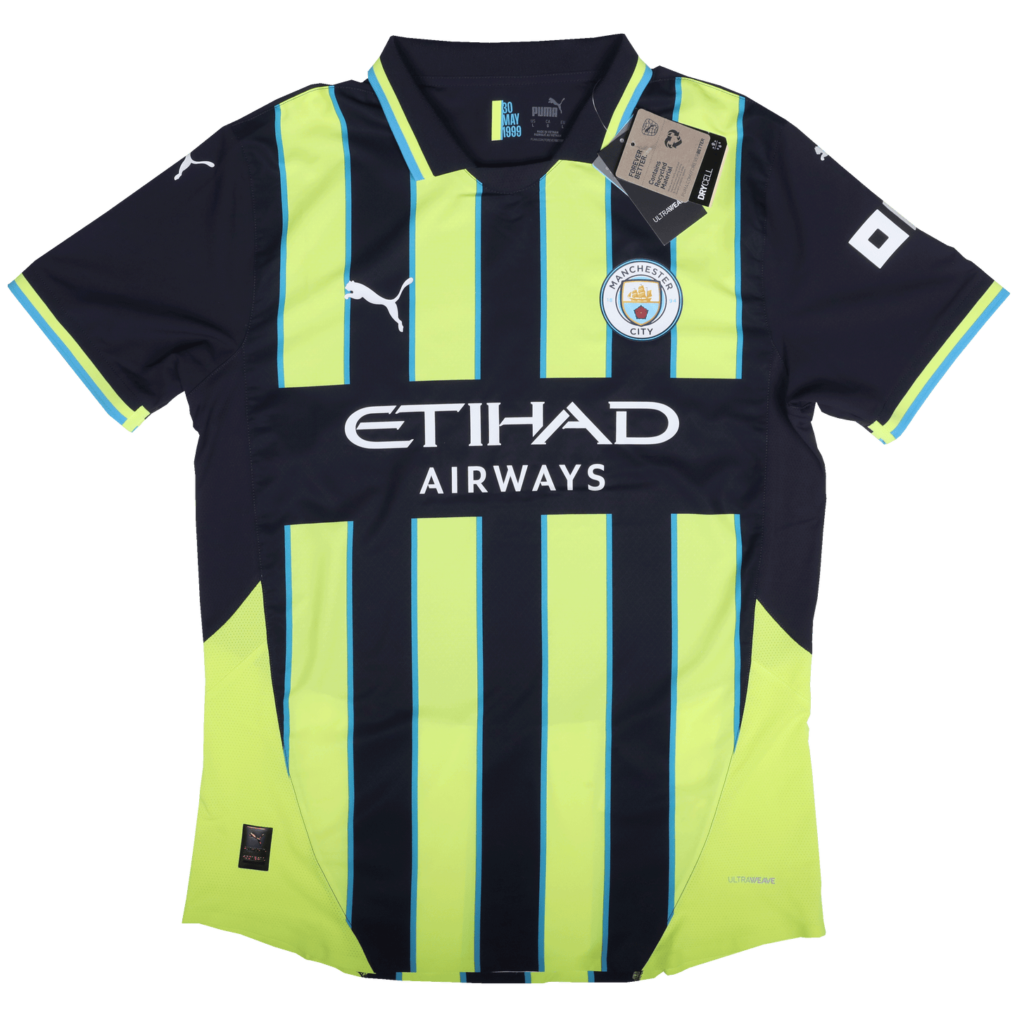 Manchester City 2024-25 Authentic Away Erling Haaland #9 Kit - L *BNWT*