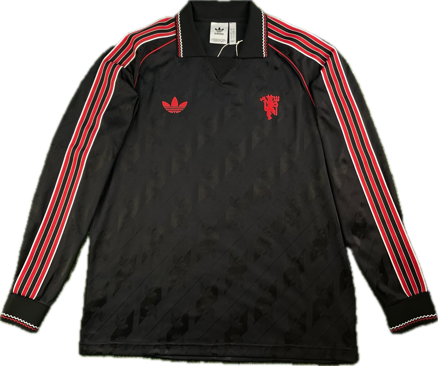 Manchester United 2024-25 adidas Originals Lifestyler Retro Jersey L/S Kit - L *BNWT*