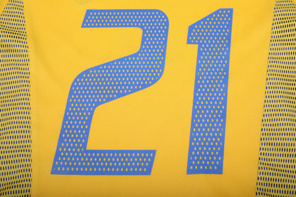 Sweden 2002-03 Home Jersey Zlatan Ibrahimovic #21 Kit - (8.5/10) - S