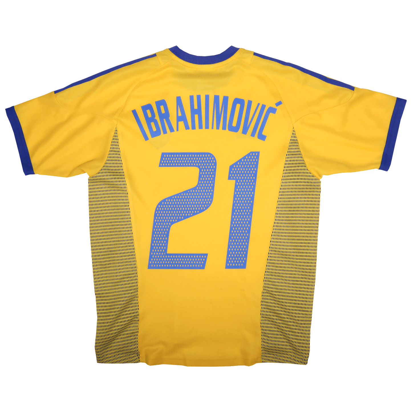 Sweden 2002-03 Home Jersey Zlatan Ibrahimovic #21 Kit - (8.5/10) - S