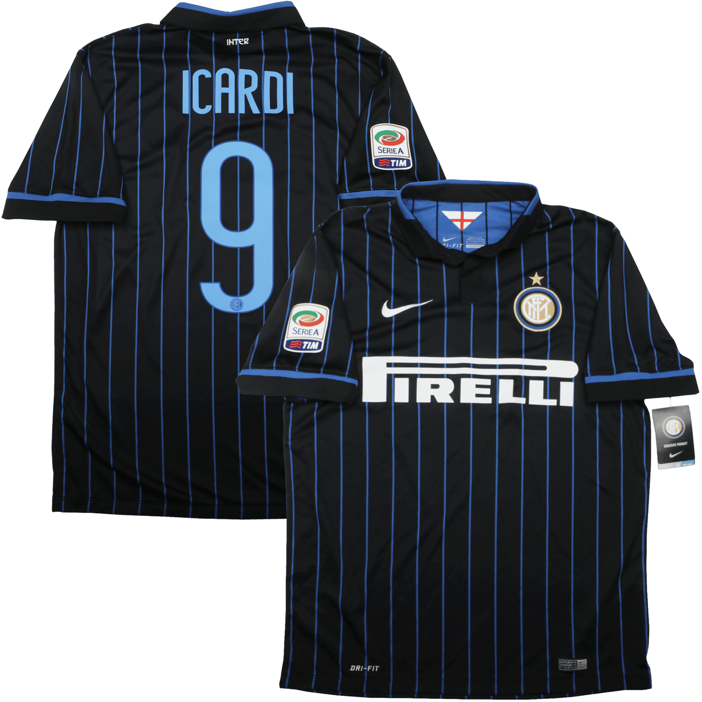 Inter Milan 2014-15 Home Jersey Icardi #9 Kit - M *BWNT*