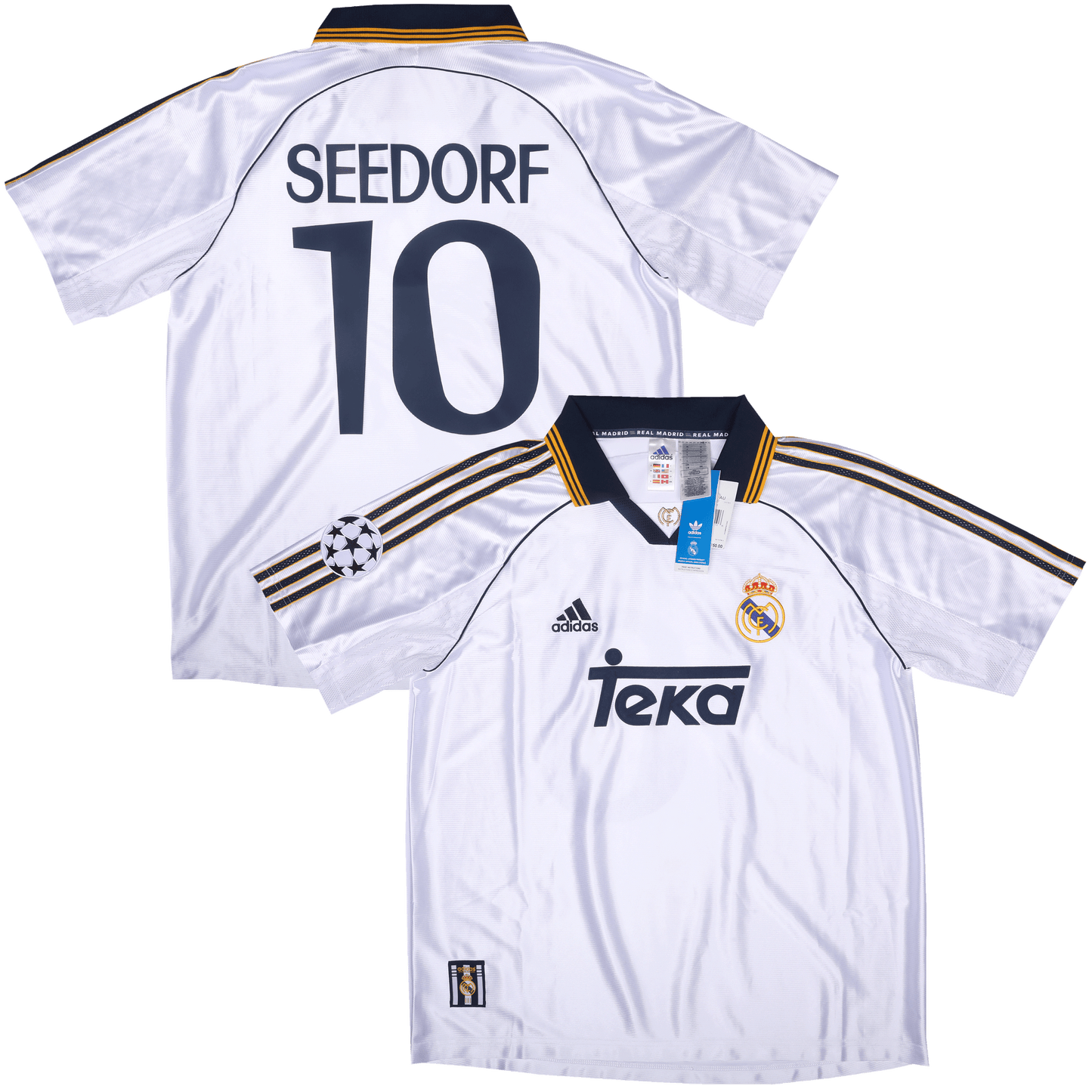 Real Madrid CF 1999-00 Home Jersey Seedorf #10 UCL Kit (2024 Reissue) - L *BNWT*