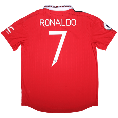 Manchester United 2022-23 Authentic Home Ronaldo #7 Kit - (9/10) - XL