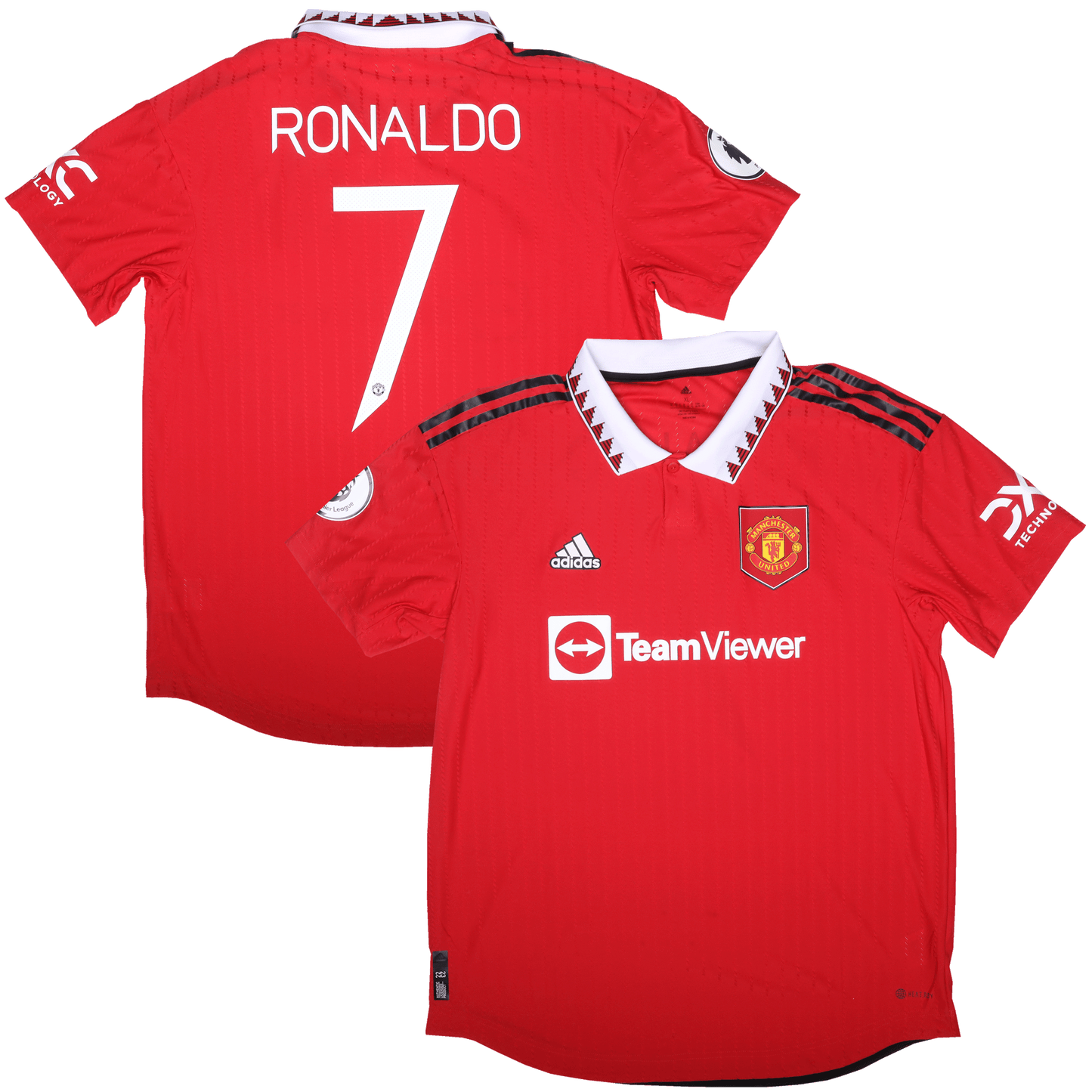 Manchester United 2022-23 Authentic Home Ronaldo #7 Kit - (9/10) - XL