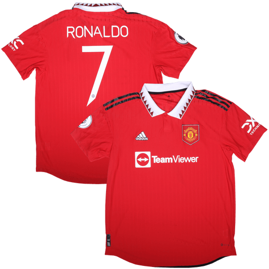 Manchester United 2022-23 Authentic Home Ronaldo #7 Kit - (9/10) - XL