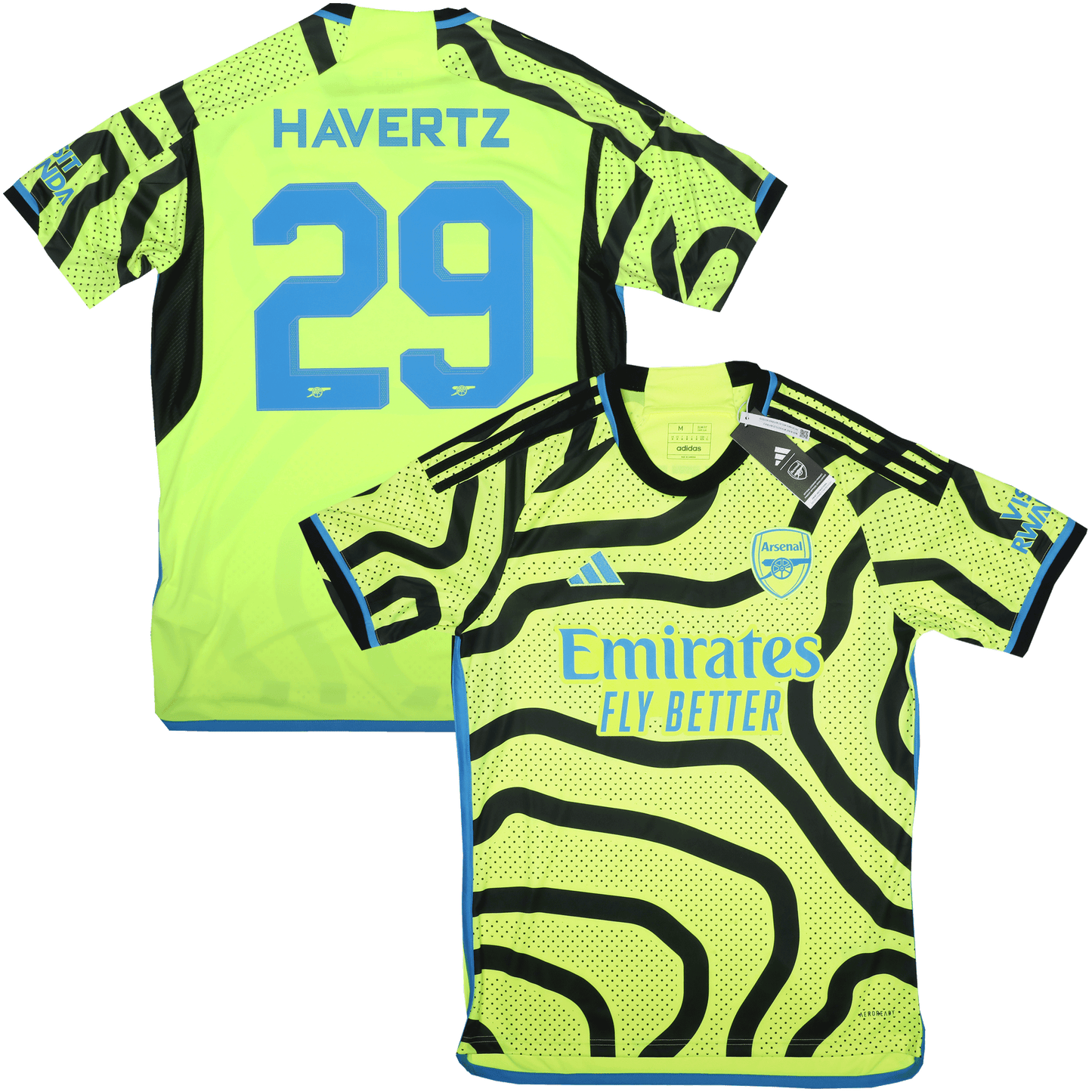 Arsenal 2023-24 Away Jersey Kai Havertz #29 Kit - M *BNWT*