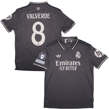 Real Madrid CF 2024-25 Authentic Third Federico Valverde #8 UCL Kit - L *BNWT*