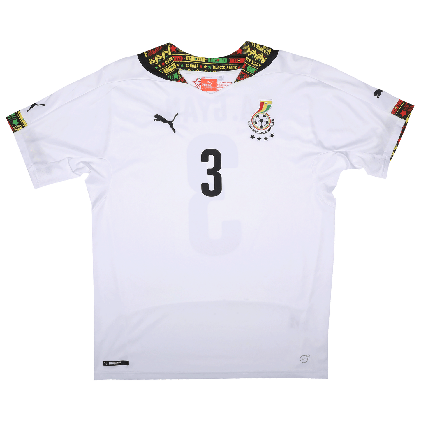 Ghana 2014-15 Home Jersey Asamoah Gyan #3 Kit - (9/10) - L