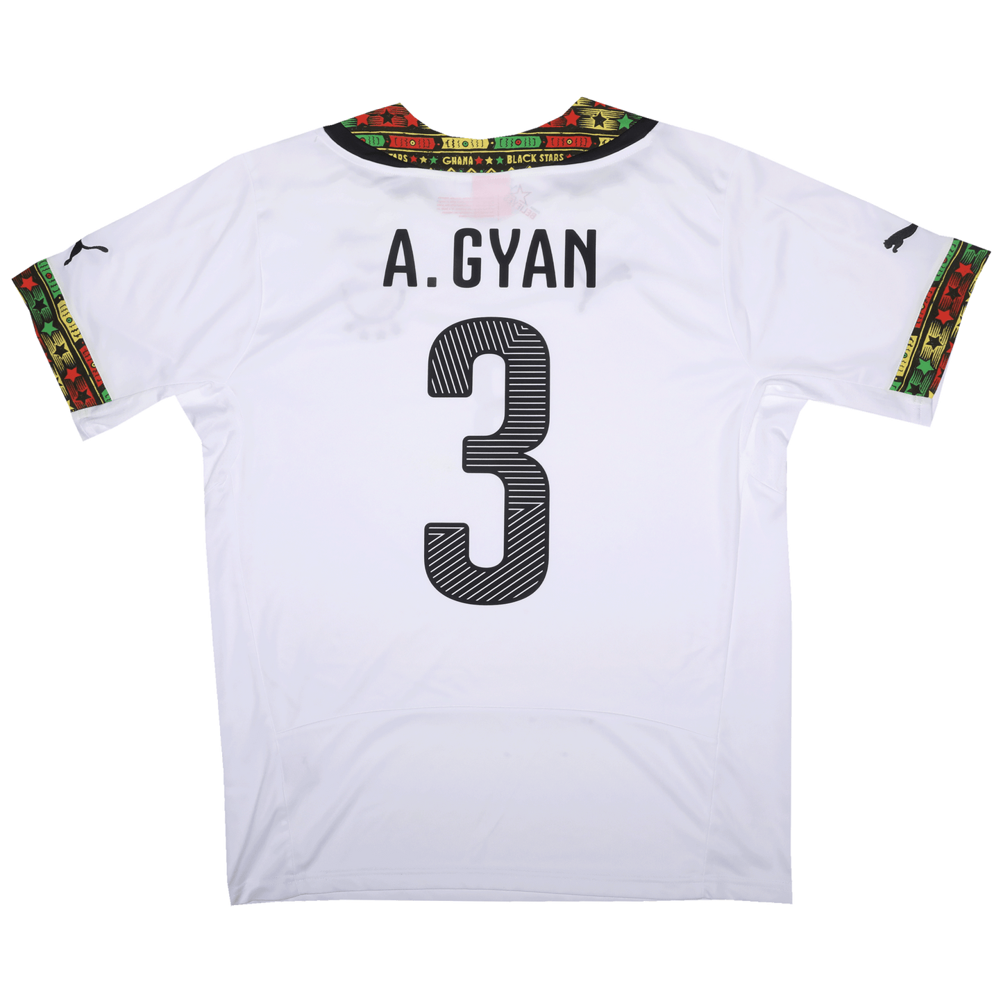 Ghana 2014-15 Home Jersey Asamoah Gyan #3 Kit - (9/10) - L
