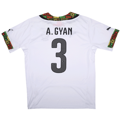 Ghana 2014-15 Home Jersey Asamoah Gyan #3 Kit - (9/10) - L