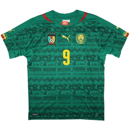 Cameroon 2014-15 Home Jersey Samuel Eto'o #9 Kit - (8.5/10) - L