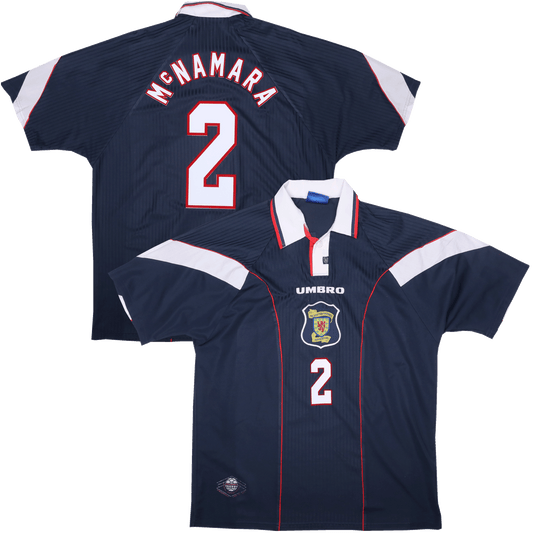 Scotland 1996-98 Home Jersey Jackie McNamara #2 Kit - (9/10) - XL