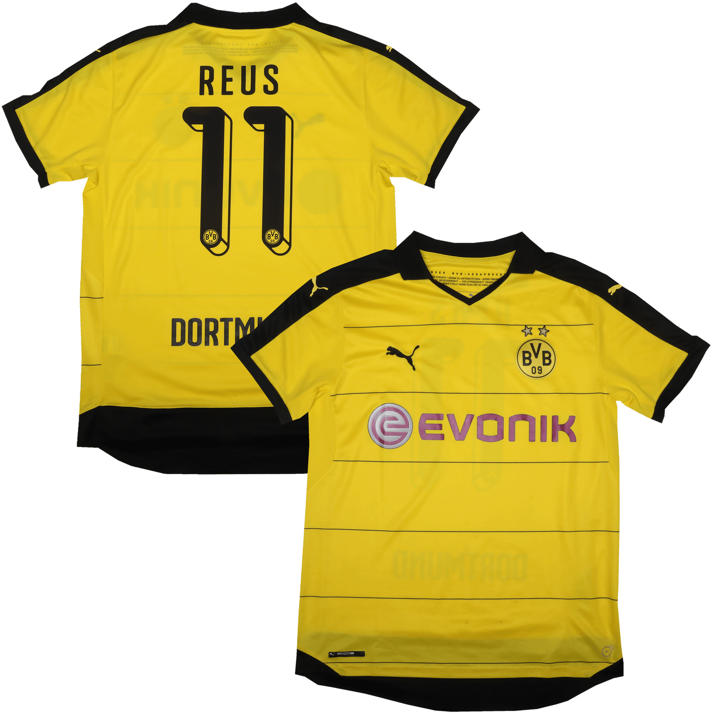 Borussia Dortmund 2015-16 Home Jersey Marco Reus #11 Kit - (8/10) - L