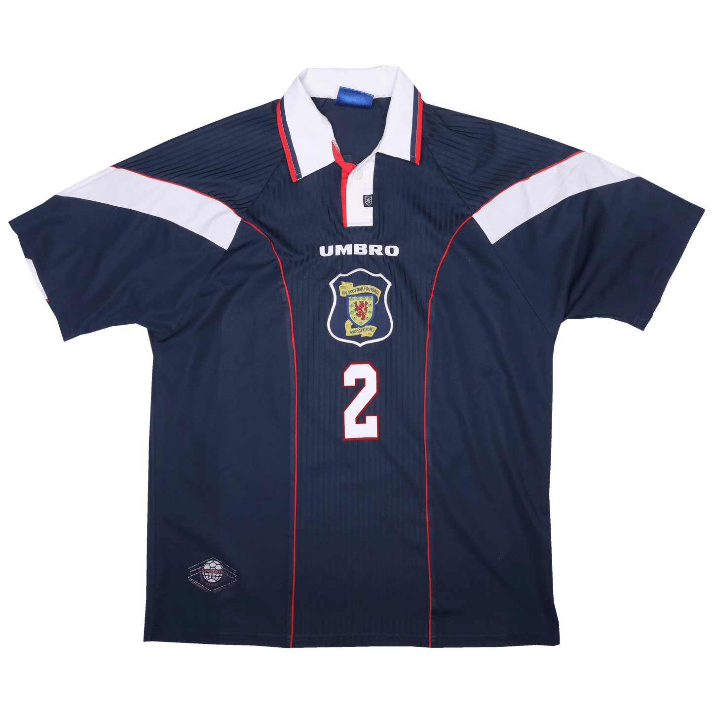 Scotland 1996-98 Home Jersey Jackie McNamara #2 Kit - (9/10) - XL