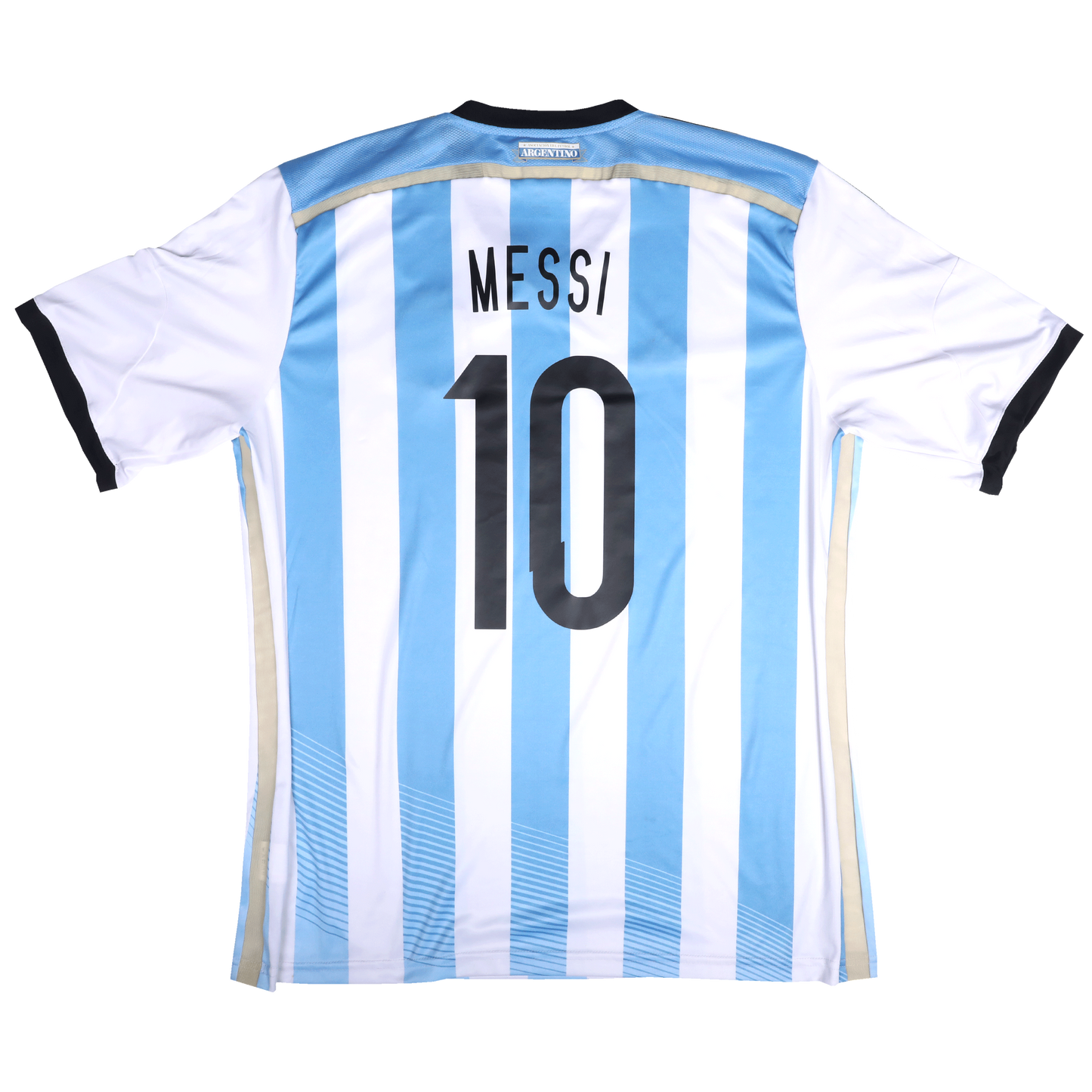 Argentina 2014 Home Jersey Lionel Messi #10 World Cup vs Netherlands Kit - (9/10) - XL