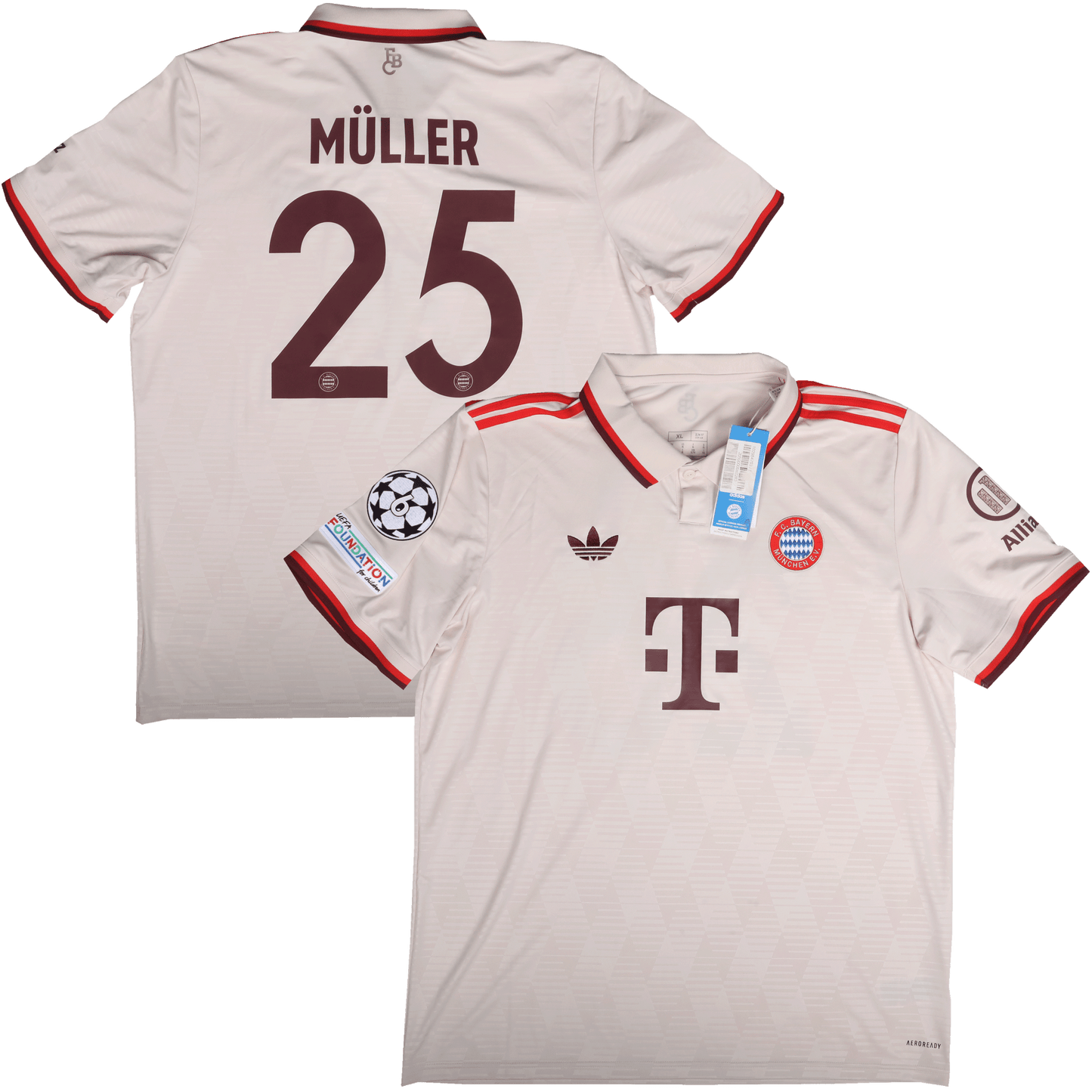 Bayern Munich 2024-25 Third Jersey Thomas Muller #25 UCL Kit - XL *BNWT*