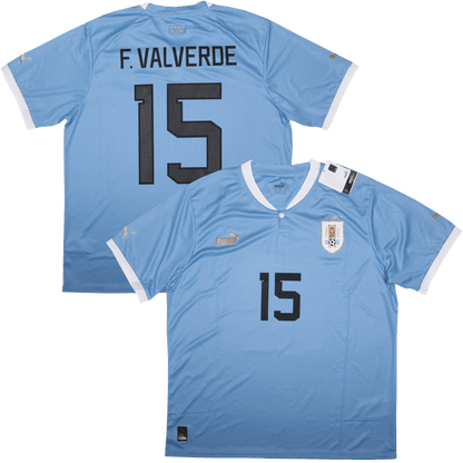 Uruguay 2022-23 Home Jersey Valverde #15 Kit - XL *BNWT*