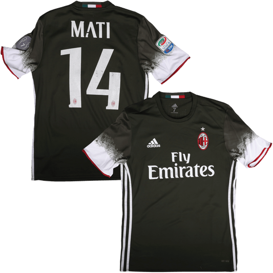 AC Milan 2016-17 Third *Match Worn* Matias Fernandez #14 Kit