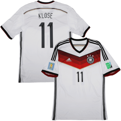Germany 2014-15 Home Jersey Klose #11 2014 World Cup Kit - (9/10) - XL